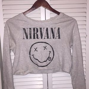 Nirvana Long Sleeve Crop Top